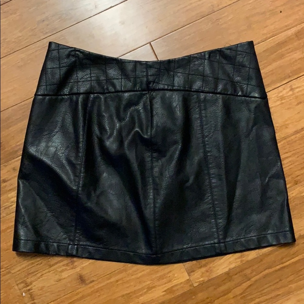 Faux Leather Skirt